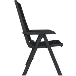 vidaXL - Tuinset - Antraciet - Kunststof - 9 stuks