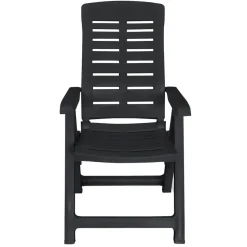 vidaXL - Tuinset - Antraciet - Kunststof - 9 stuks