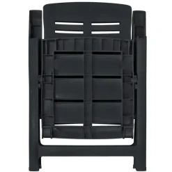 vidaXL - Tuinset - Antraciet - Kunststof - 9 stuks