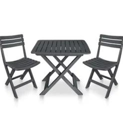 vidaXL - Tuinset - Antraciet - Kunststof