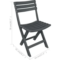 vidaXL - Tuinset - Antraciet - Kunststof