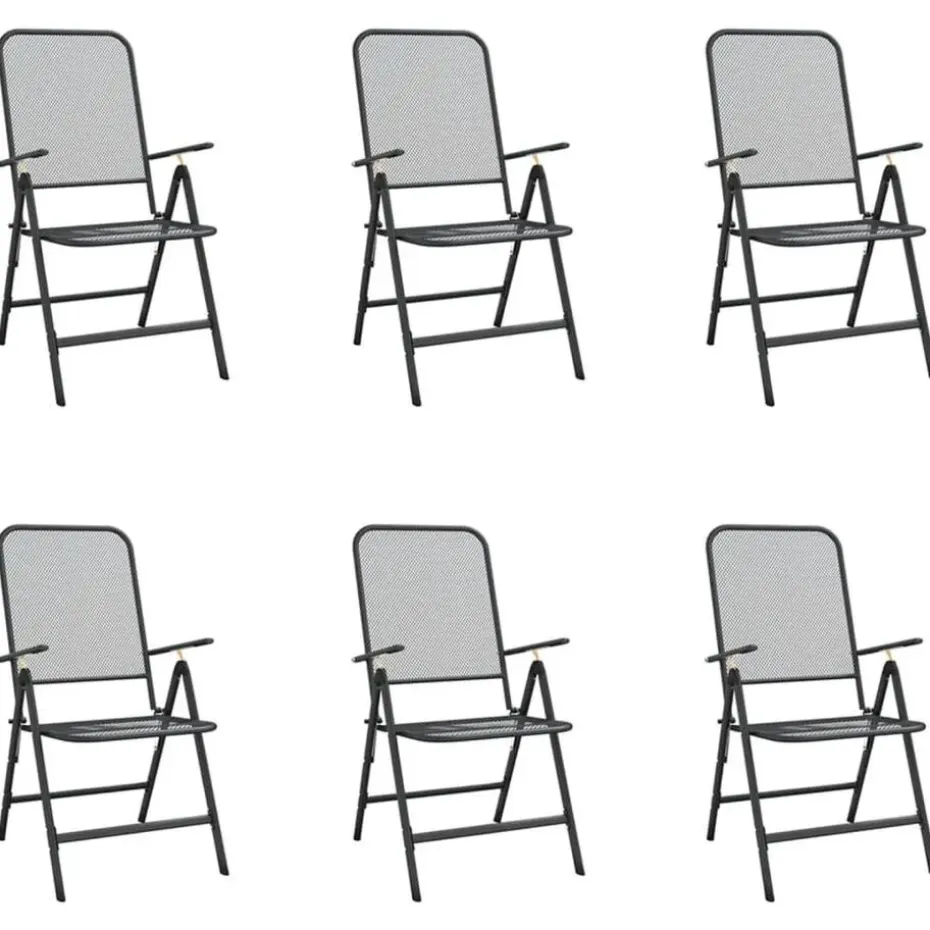 vidaXL - Tuinset - Antraciet - Metaal - 7 stuks