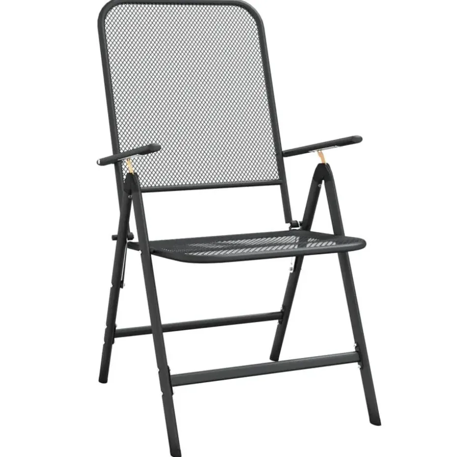 vidaXL - Tuinset - Antraciet - Metaal - 7 stuks