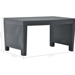 vidaXL - Tuinset - Antraciet - Kunststof