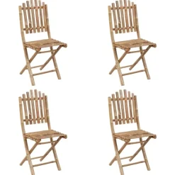 vidaXL - Tuinset - Grijs - Bamboe - 40 x 40 x 7 cm