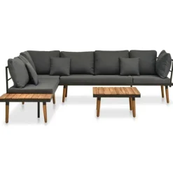 vidaXL - Tuinset - Grijs - Hout