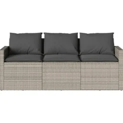 vidaXL - Tuinset - Grijs - Poly rattan