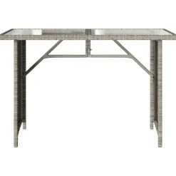 vidaXL - Tuinset - Grijs - Poly rattan