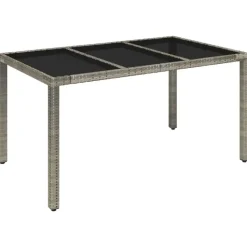 vidaXL - Tuinset - Grijs - Poly rattan - 150 cm - 5 stuks - Met kussens