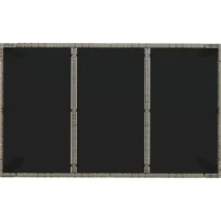 vidaXL - Tuinset - Grijs - Poly rattan - 150 cm - 5 stuks - Met kussens