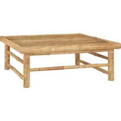 vidaXL - Tuinset - Wit - Bamboe - 4 stuks - Met kussens