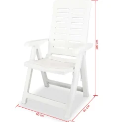 vidaXL - Tuinset - Wit - Kunststof