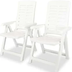 vidaXL - Tuinset - Wit - Kunststof