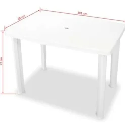 vidaXL - Tuinset - Wit - Kunststof