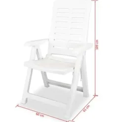 vidaXL - Tuinset - Wit - Kunststof