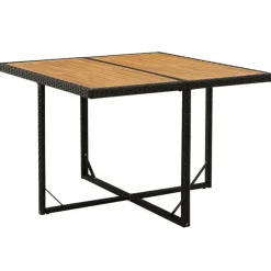 vidaXL - Tuinset - Zwart - Poly rattan - 5 stuks - Met kussens