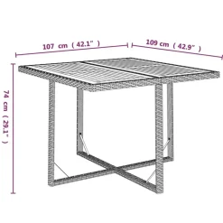 vidaXL - Tuinset - Zwart - Poly rattan - 5 stuks - Met kussens