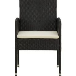 vidaXL - Tuinset - Zwart - Poly rattan