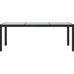 vidaXL - Tuinset - Zwart - Poly rattan - 7 stuks - Met kussens