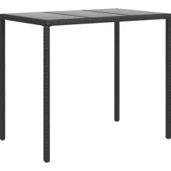 vidaXL - Tuinset - Zwart - Poly rattan - 6 stuks - Met kussens