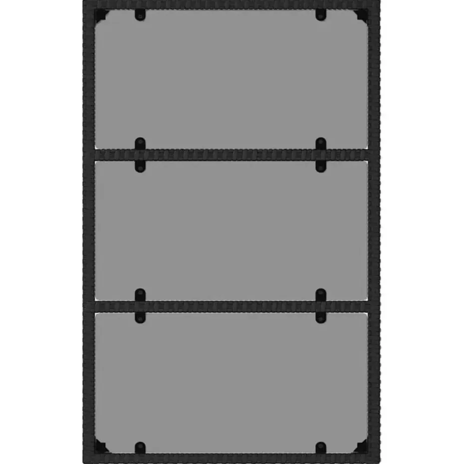 vidaXL - Tuinset - Zwart - Poly rattan - 6 stuks - Met kussens