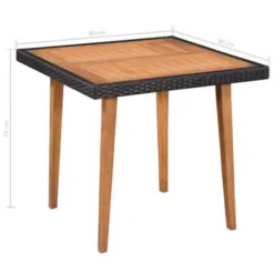 vidaXL - Tuinset - Zwart - Poly rattan