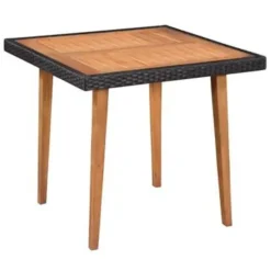 vidaXL - Tuinset - Zwart - Poly rattan