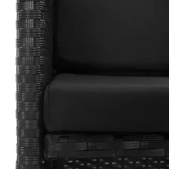 vidaXL - Tuinset - Zwart - Poly rattan