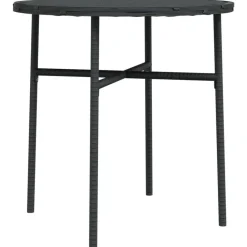 vidaXL - Tuinset - Zwart - Poly rattan - 3 stuks