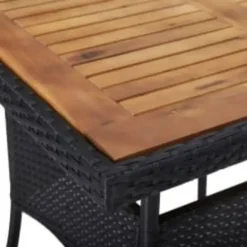 vidaXL - Tuinset - Zwart - Poly rattan