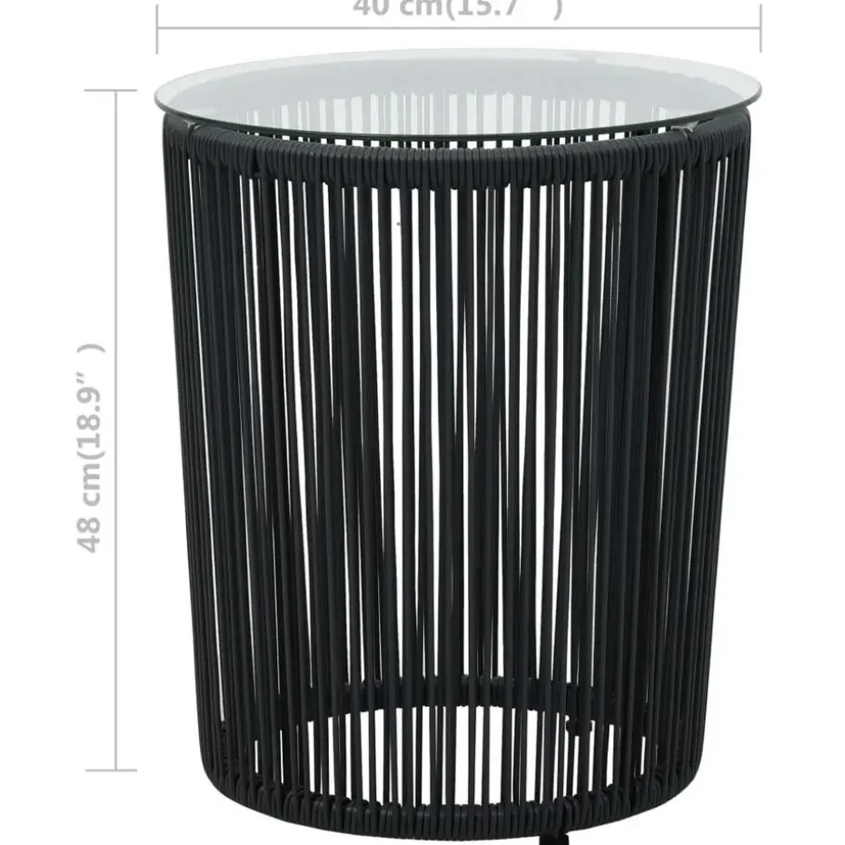 vidaXL - Tuinset - Zwart - Polyetheen