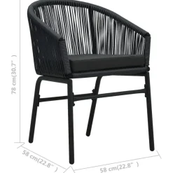 vidaXL - Tuinset - Zwart - Polyetheen