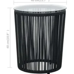 vidaXL - Tuinset - Zwart - Polyetheen