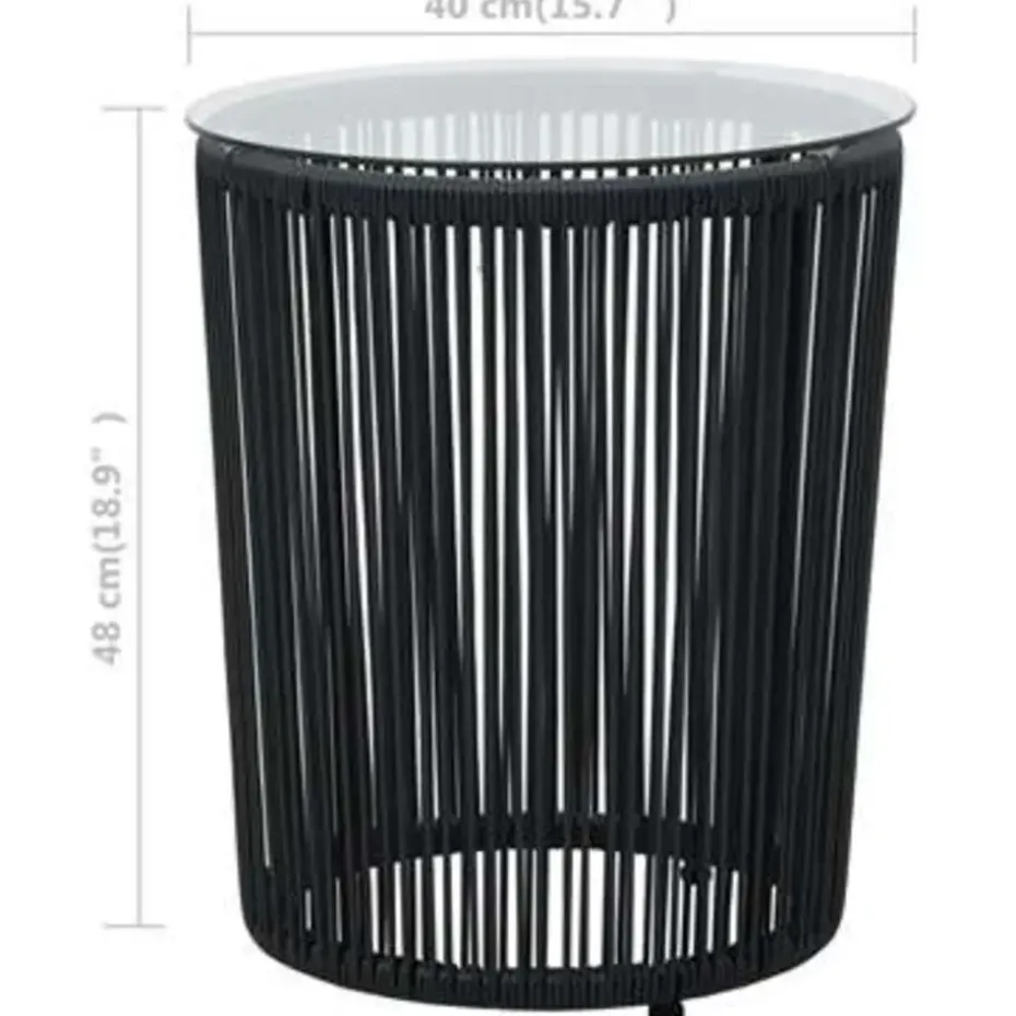 vidaXL - Tuinset - Zwart - Polyetheen