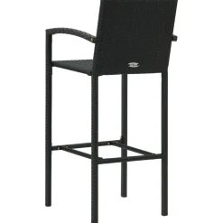 vidaXL - Tuinset - Zwart - Poly rattan