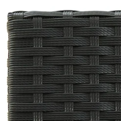 vidaXL - Tuinset - Zwart - Poly rattan