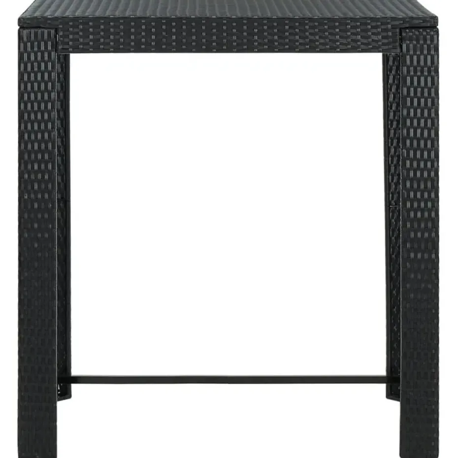 vidaXL - Tuinset - Zwart - Poly rattan