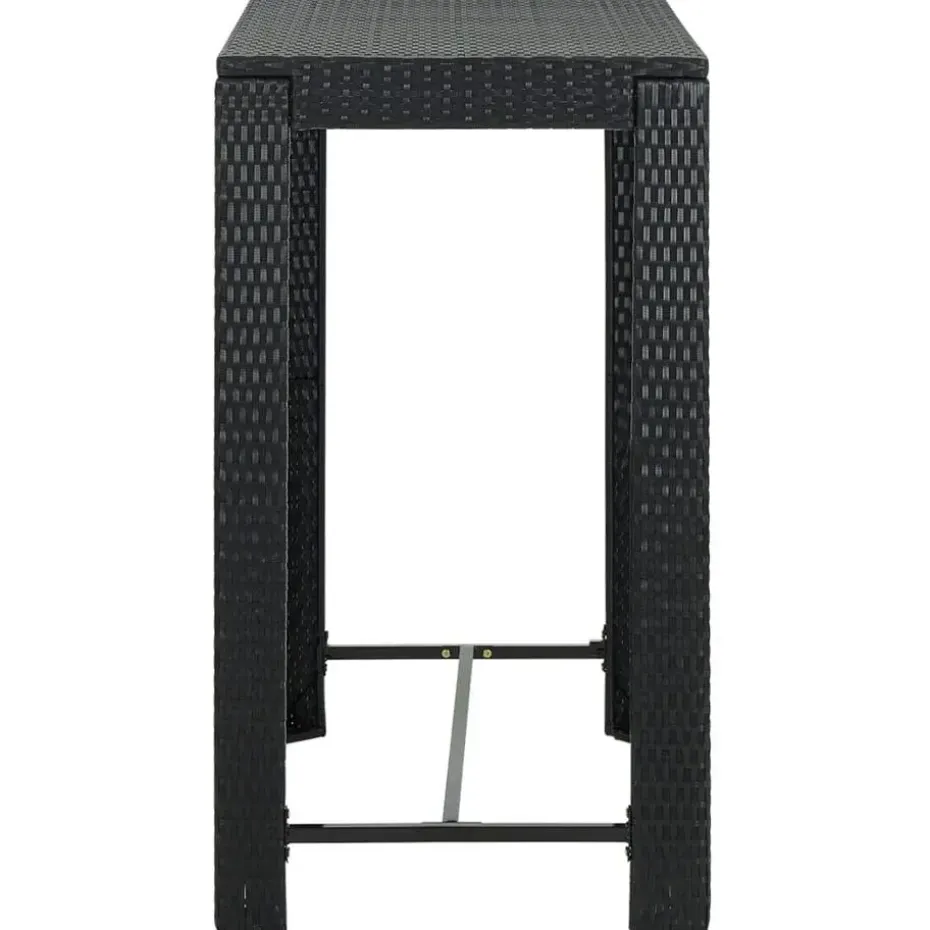 vidaXL - Tuinset - Zwart - Poly rattan