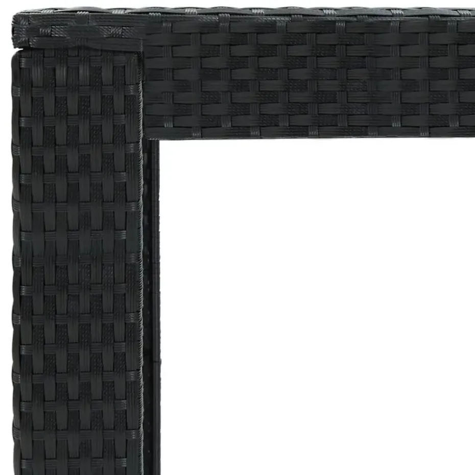 vidaXL - Tuinset - Zwart - Poly rattan