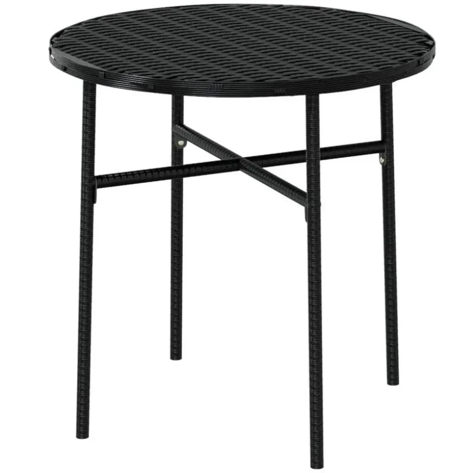 vidaXL - Tuinset - Zwart - Poly rattan - 3 stuks