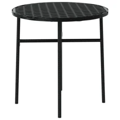 vidaXL - Tuinset - Zwart - Poly rattan - 3 stuks