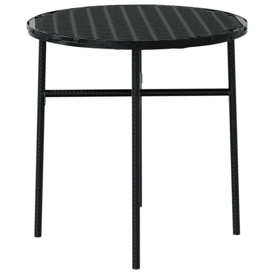 vidaXL - Tuinset - Zwart - Poly rattan - 3 stuks