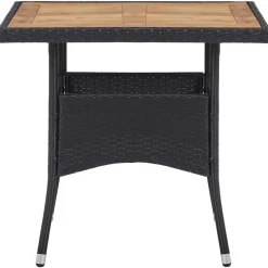 vidaXL - Tuinset - Zwart - Poly rattan