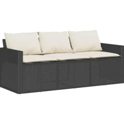 vidaXL - Tuinset - Zwart - Poly rattan