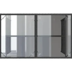 vidaXL - Tuinset - Zwart - Poly rattan