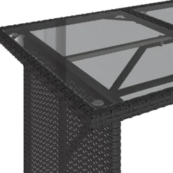 vidaXL - Tuinset - Zwart - Poly rattan