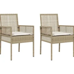 vidaXL - Tuinstoel - Beige - Poly rattan - 53 x 60 x 85cm