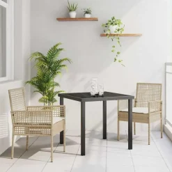 vidaXL - Tuinstoel - Beige - Poly rattan - 53 x 60 x 85cm