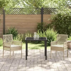 vidaXL - Tuinstoel - Beige - Poly rattan - 53 x 60 x 85cm
