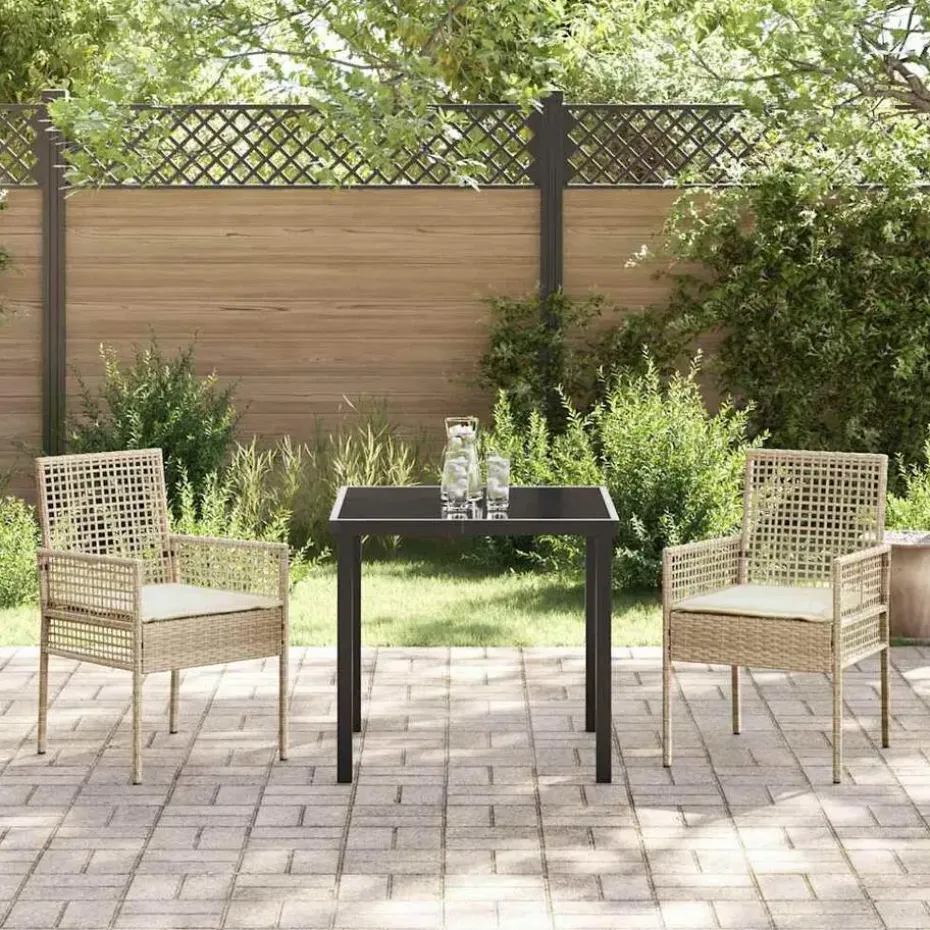vidaXL - Tuinstoel - Beige - Poly rattan - 53 x 60 x 85cm